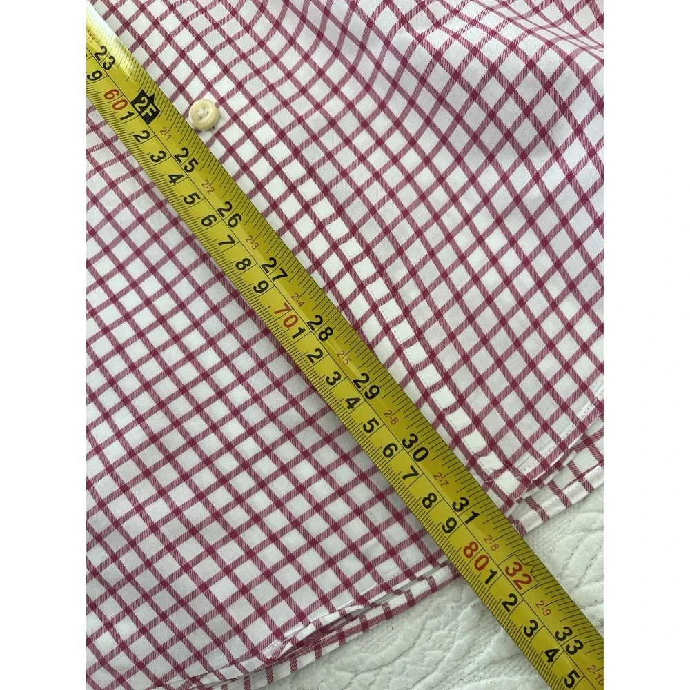 Polo Ralph Lauren Shirt Mens XL Red Pink Check Cotton Button Down Blue Pony